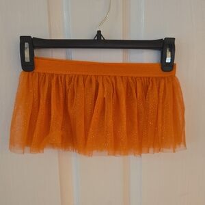 Magic Orange Glitter Tulle Dance Skirt